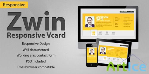 ThemeForest - Zwin - Responsive Vcard Template - RiP