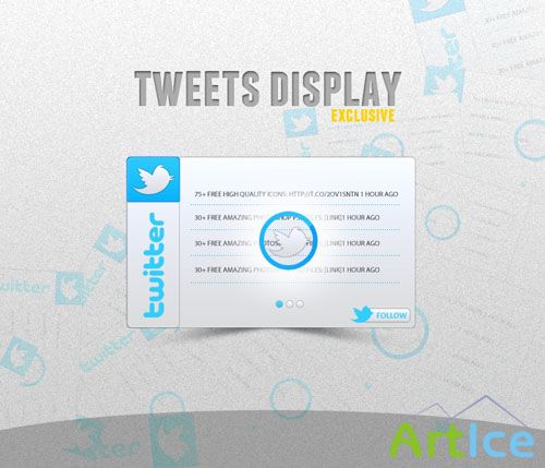 Twitter Display PSD Template