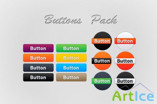 Elegant and Professional Set of Buttons