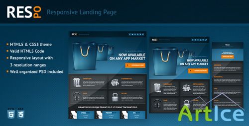 ThemeForest - Respo - Responsive Landing Page - RiP