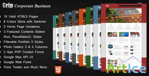 ThemeForest - Grip Corporate Business HTML Template - RiP