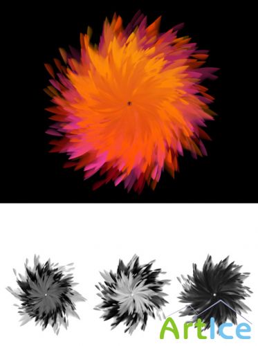 Feathery Flowers Brushes Set for Photoshop