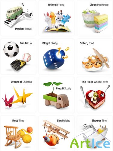 Sources Psd Children Toys pack 2 for Photoshop