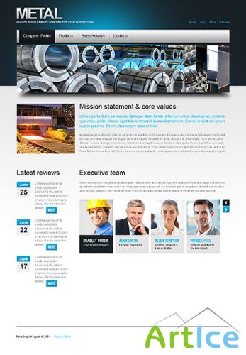 Metal Industrial Web Templates