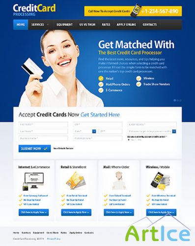 CreditCard Business Web Templates