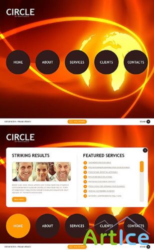 Circle Bussiness Silverlight Template