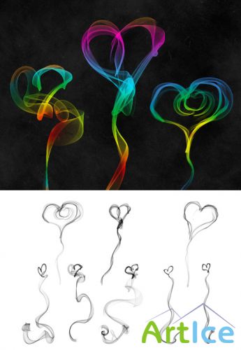 Helium Hearts Brushes Set for Photoshop