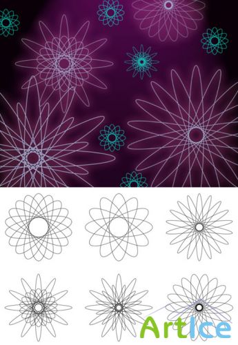 Spiro Flowers 1 Brushes Set for Photoshop