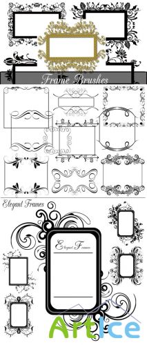 Elegant Decorative Frame Brushes Set for Photoshop