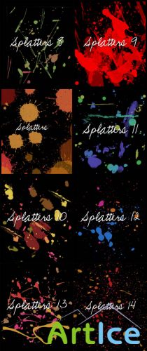 Splatters Brushes Set for Photoshop