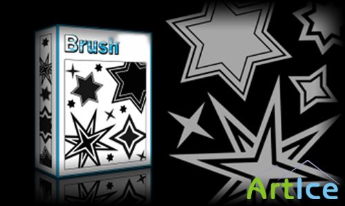 Star Shapes Brushes Set-1 for Photoshop