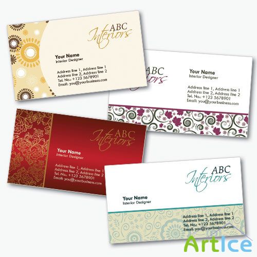 Interior Design Business Cards Psd for Photoshop