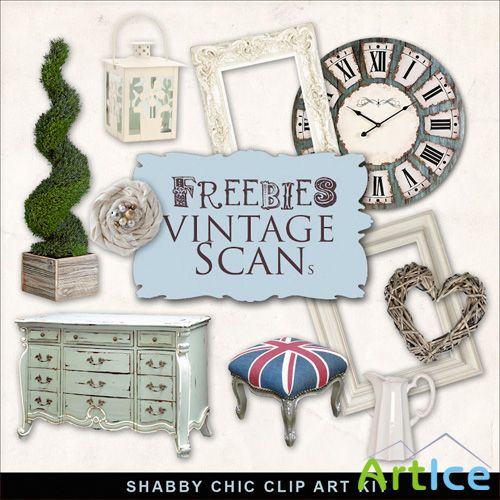 Scrap-kit - Shabby Chic Clip Art