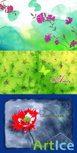 Flowers Backgrounds Psd for Photoshop