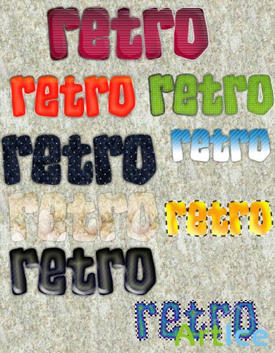 Retro Text Styles for Photoshop