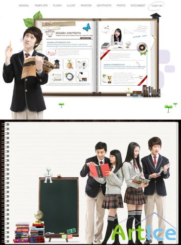 Smart students Psd for Photoshop