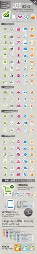 GraphicRiver - 105 Papercut Icons 1241350