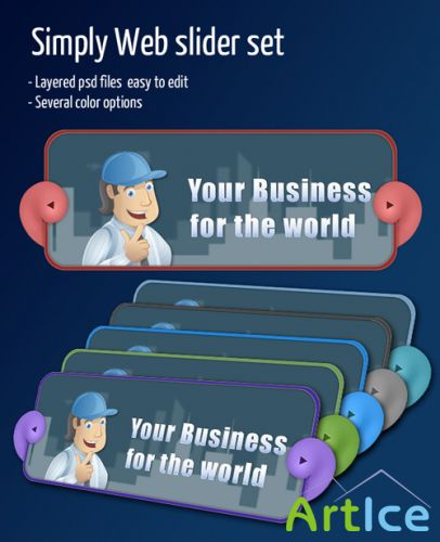 Simply Web Slider Set for Photoshop