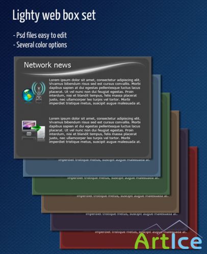 Lighty Web Box Set for Photoshop