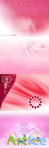 Delicate Pink and Bright Backgrounds for Photoshop