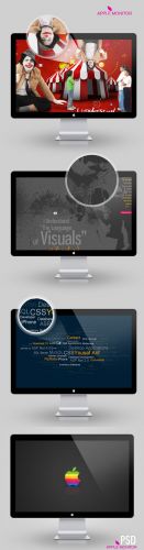 Apple Monitor Psd Template for Photoshop