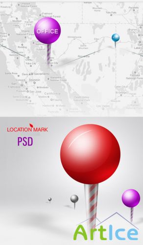 Location Mark Psd for Photoshop