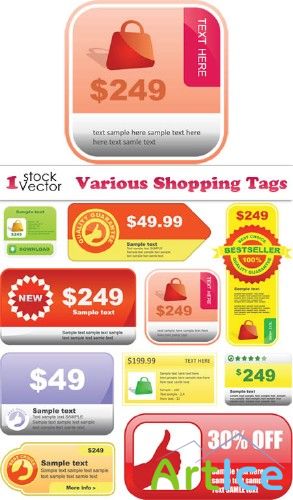 Various Shopping Tags Vector