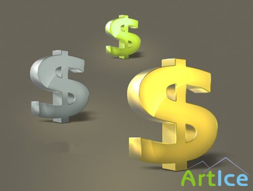 Dollar Psd File for Photoshop