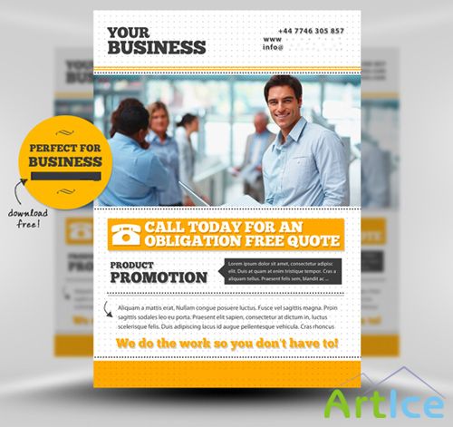 Business Flyer Templates Mockup for Photoshop