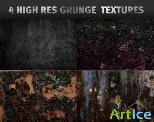 4 High Resolution Grunge Textures