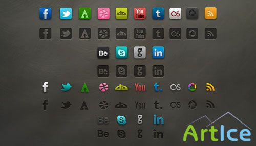 PSD Template - Socialis Media Icon