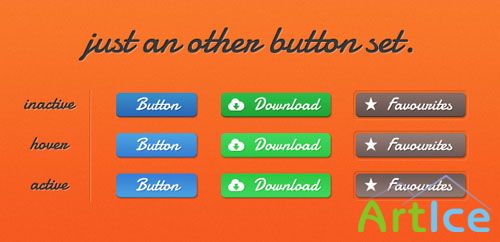 PSD Template - Another Button Set