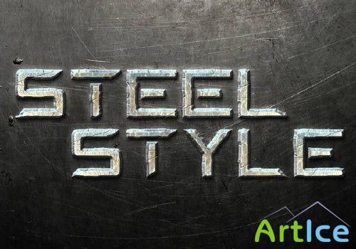 Steel Text Effect for Photoshop