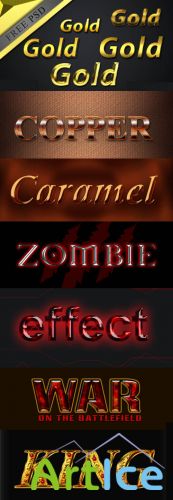 Collection of Text Effect for Photoshop Pack 3