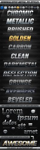 GraphicRiver - Minimalistic Metal Photoshop Styles 2311223