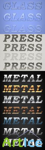 Letterpress, Glass and Metal Styles for Photoshop