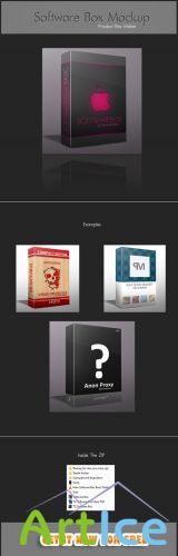 PSD Template - Software Box Mockup