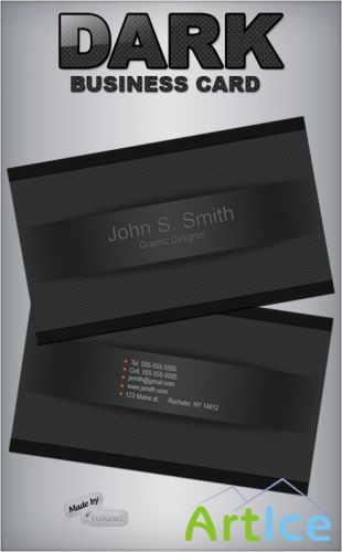 PSD Template - Dark Business Card