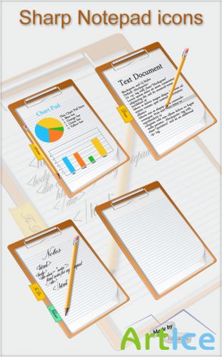 Icons - Sharp Notepad Set