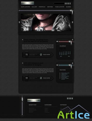 Bumper Fashion Web Template PSD for Photoshop