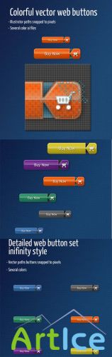 Vector Button for Photoshop - Inifinity