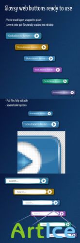 Site Buttons for Photoshop - Soft