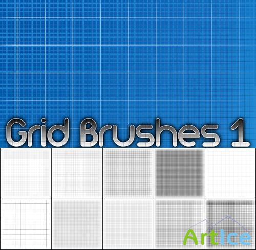 Grid Brush Pack for Photoshop or Gimp