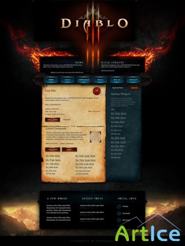 PSD Template - Diablo 3 by Aouzounis