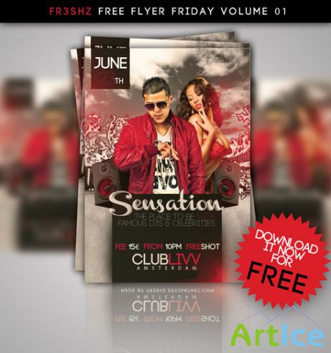 PSD Template - Sensation Flyer/Poster Friday