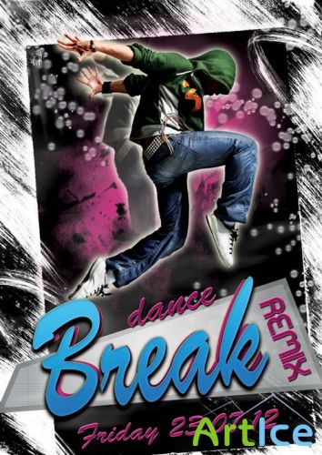 PSD Template - Break Dance Party Flyer/Poster Remix