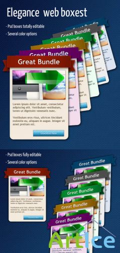 Web Boxes For Photoshop - Elegance