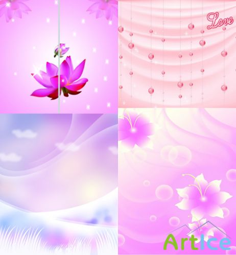 Summer floral backgrounds for Photoshop