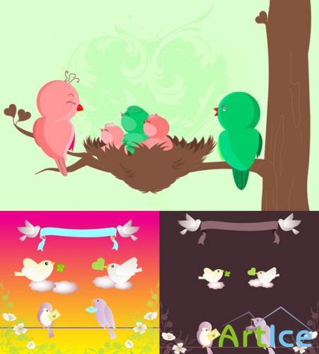 Vector Love Birds