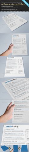 GraphicRiver - Resume Mock up X3 Pack - CV Mock-up 2465384